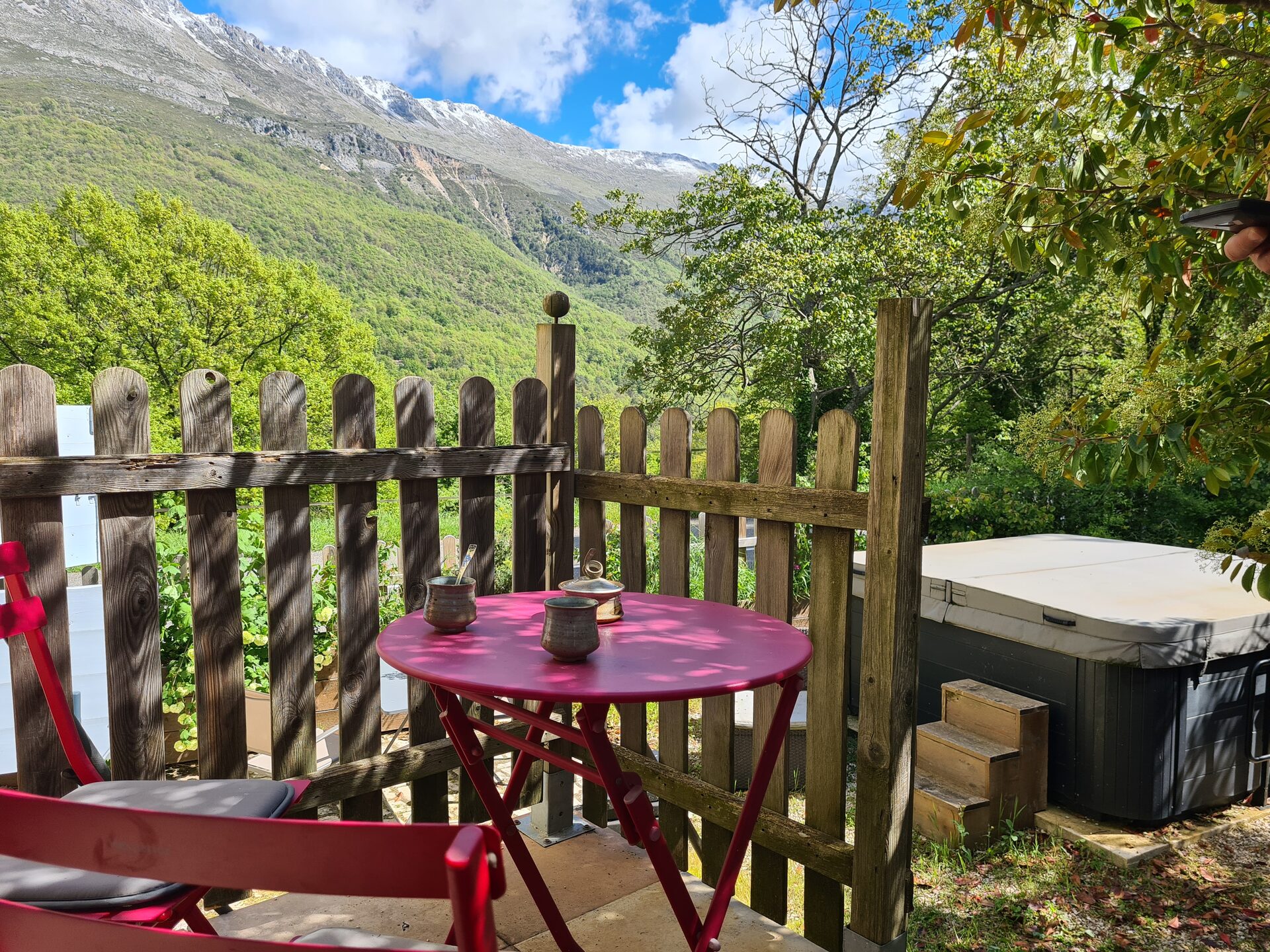 Terrasse et spa privatifs
